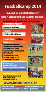 Fussballcamp2014 Flyer